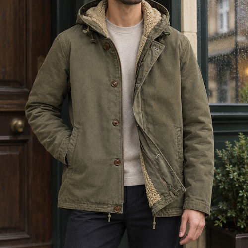 Mason Hooded Jacket - Khaki