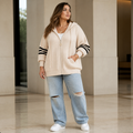 Womens Plus Size Hooded Jacket in apricot, view 1
