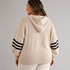 Womens Plus Size Hooded Jacket in apricot, view 4