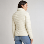 Womens Lightweight Quilted Jacket in milky, view 4